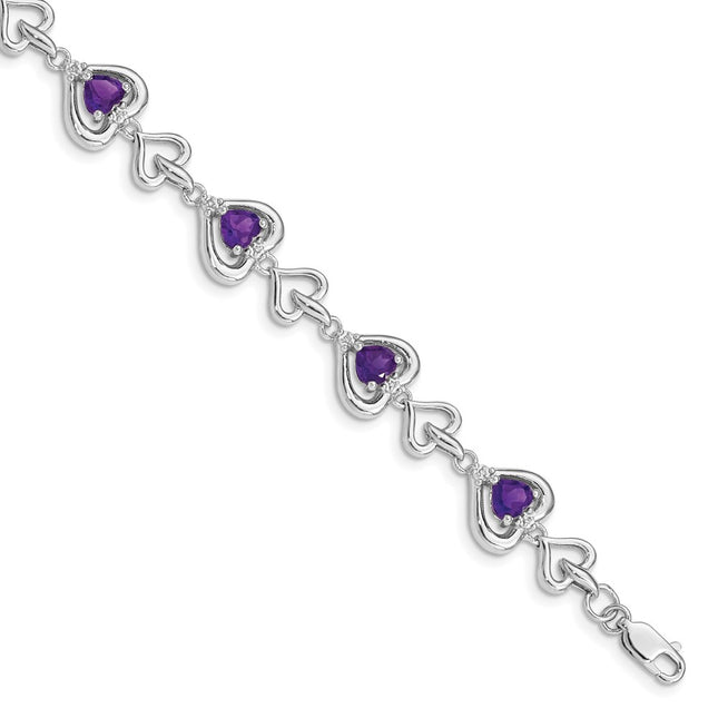 Sterling Silver Bracelets Style QX826AM - Classique Jewelry Inc.