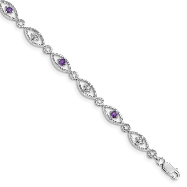 Sterling Silver Bracelets Style QX828AM - Classique Jewelry Inc.