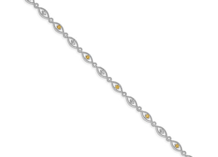 Sterling Silver Bracelets Style QX828CI - Classique Jewelry Inc.