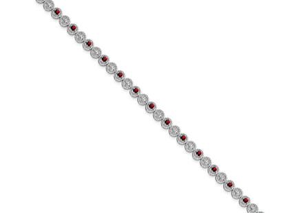 Sterling silver diamond bracelet, alternate view