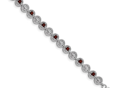 Sterling silver diamond bracelet