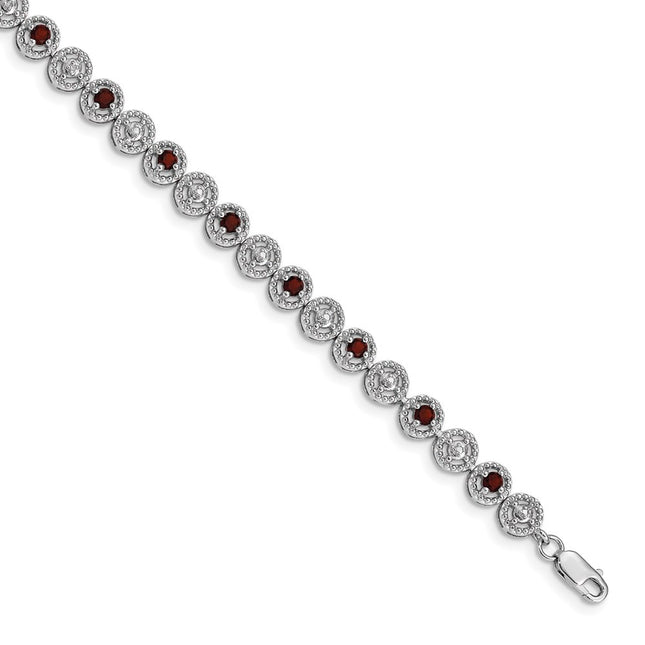 Sterling silver diamond bracelet