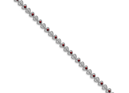 Sterling silver diamond bracelet, alternate view