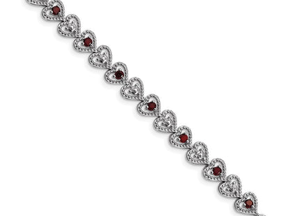 Sterling silver diamond bracelet