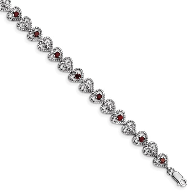 Sterling silver diamond bracelet