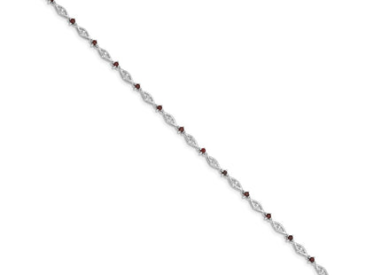 Sterling silver diamond bracelet, alternate view