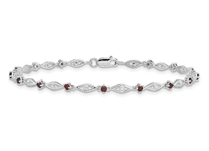 Sterling silver diamond bracelet, another view