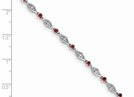 Sterling silver diamond bracelet, further view