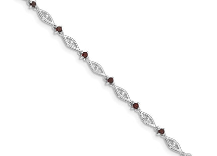 Sterling silver diamond bracelet