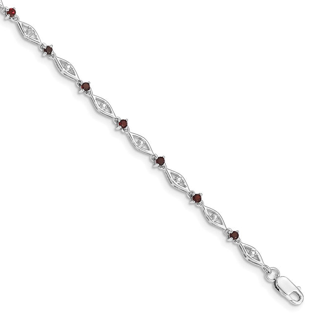 Sterling silver diamond bracelet