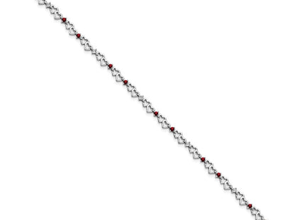 Sterling silver diamond bracelet, alternate view