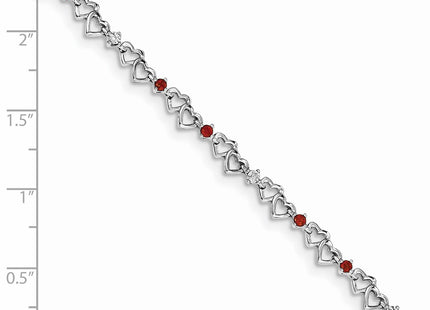 Sterling silver diamond bracelet, another view