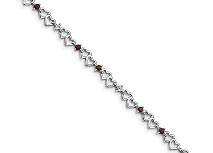 Sterling silver diamond bracelet