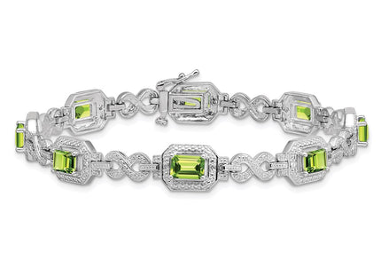 Sterling Silver Bracelets Style QX842PE - Classique Jewelry Inc.