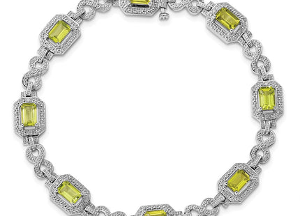 Sterling Silver Bracelets Style QX842PE - Classique Jewelry Inc.