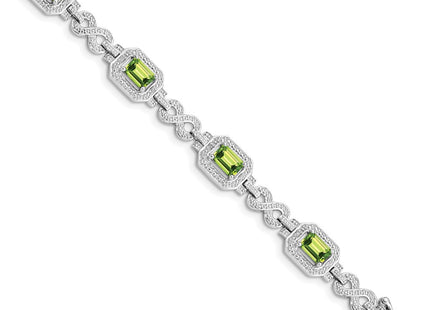 Sterling Silver Bracelets Style QX842PE - Classique Jewelry Inc.