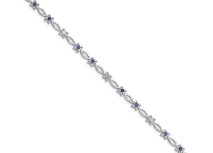 Sterling silver diamond bracelet, alternate view