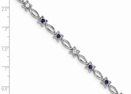 Sterling silver diamond bracelet, further view