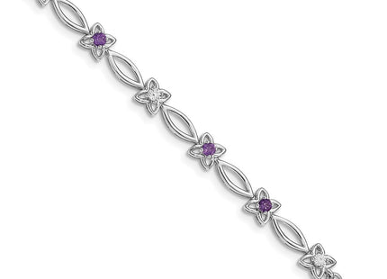 Sterling silver diamond bracelet