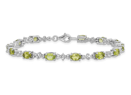 Sterling Silver Bracelets Style QX854PE - Classique Jewelry Inc.