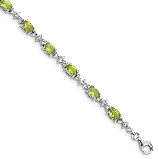 Sterling Silver Bracelets Style QX854PE - Classique Jewelry Inc.
