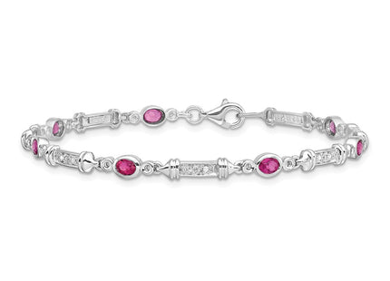 Sterling Silver Bracelets Style QX855PT - Classique Jewelry Inc.