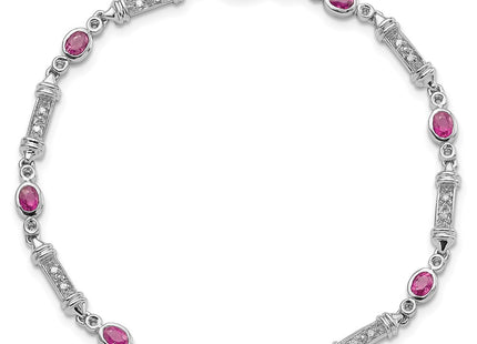 Sterling Silver Bracelets Style QX855PT - Classique Jewelry Inc.