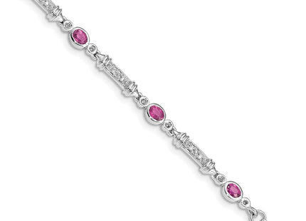 Sterling Silver Bracelets Style QX855PT - Classique Jewelry Inc.