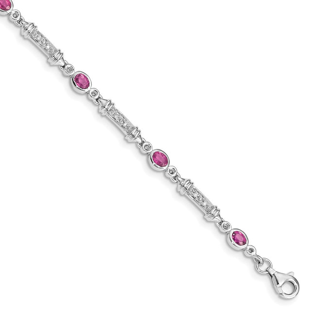 Sterling Silver Bracelets Style QX855PT - Classique Jewelry Inc.