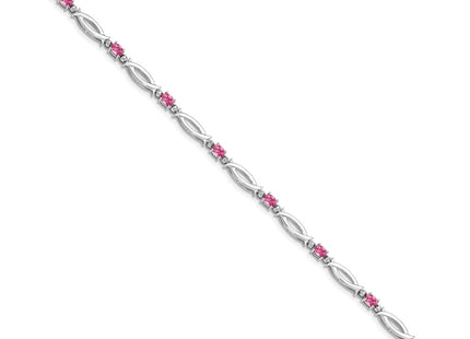 Sterling silver diamond bracelet, alternate view