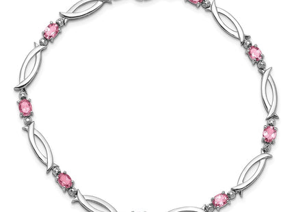 Sterling silver diamond bracelet, additional view