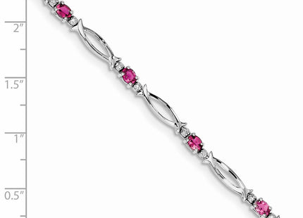 Sterling silver diamond bracelet, another view