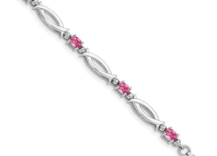 Sterling silver diamond bracelet