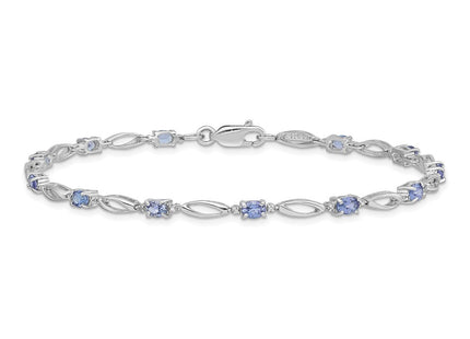 Sterling silver diamond bracelet, another view