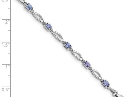 Sterling silver diamond bracelet, further view