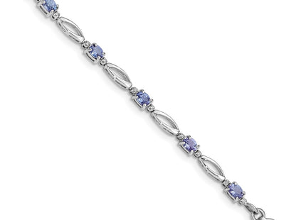 Sterling silver diamond bracelet