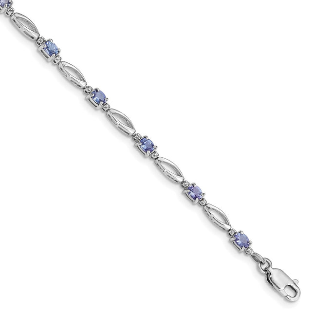 Sterling silver diamond bracelet