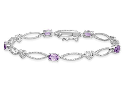 Sterling Silver Bracelets Style QX878AM - Classique Jewelry Inc.