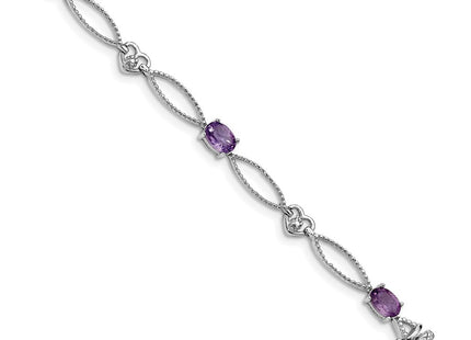 Sterling Silver Bracelets Style QX878AM - Classique Jewelry Inc.