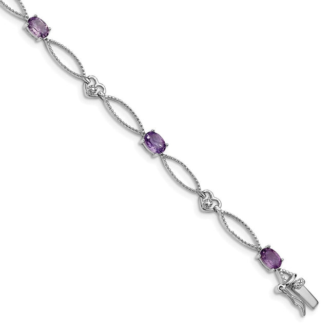 Sterling Silver Bracelets Style QX878AM - Classique Jewelry Inc.