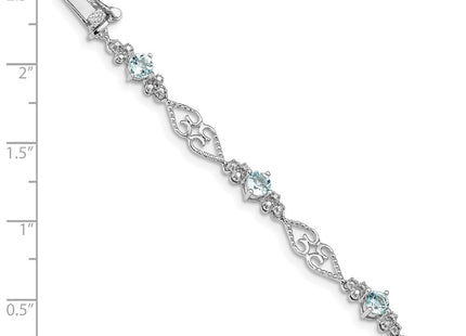 Sterling Silver Bracelets Style QX885AQ - Classique Jewelry Inc.