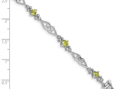 Sterling silver diamond bracelet, another view