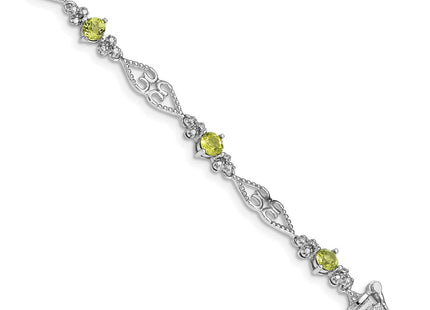 Sterling silver diamond bracelet