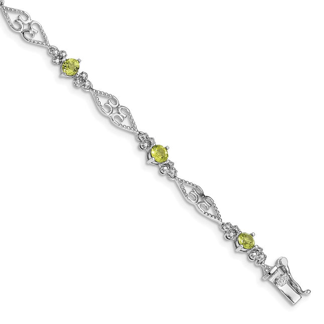 Sterling silver diamond bracelet