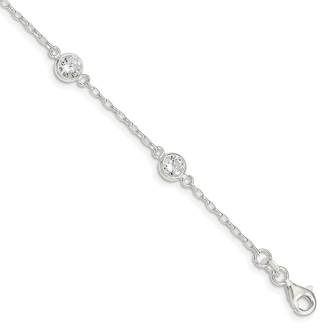Sterling Silver Bracelets Style QX936CZ - Classique Jewelry Inc.