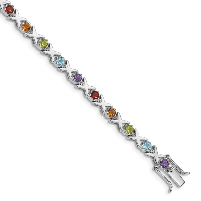Sterling Silver Bracelets Style QX942RB - Classique Jewelry Inc.