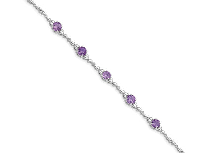 Sterling silver diamond bracelet, alternate view