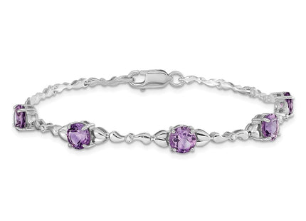 Sterling silver diamond bracelet, further view