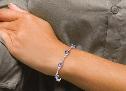 Sterling silver diamond bracelet, additional view