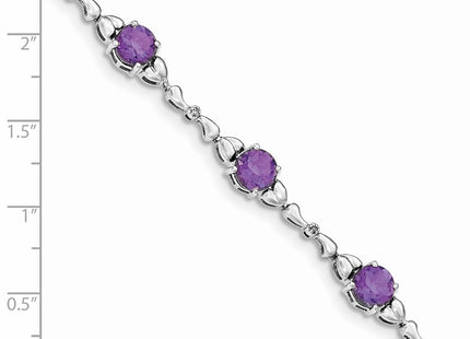Sterling silver diamond bracelet, another view